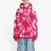 Valentinsdag Tie-Dye-hettegenser med vid passform «Rød» 675003TLVI86802