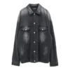 Vasket Denim-jakke i stor størrelse «Black» 662772TKVG51000