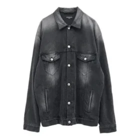 Vasket Denim-jakke i stor størrelse «Black» 662772TKVG51000