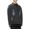 Vasket Denim-jakke i stor størrelse «Black» 662772TKVG51000