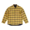 Vendbar, oversized overskjorte med rutemønster «Yellow Blue» 720105TNM277660