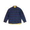 Vendbar, oversized overskjorte med rutemønster «Yellow Blue» 720105TNM277660
