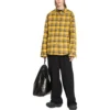 Vendbar, oversized overskjorte med rutemønster «Yellow Blue» 720105TNM277660