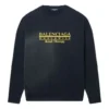 Worldwide Retail Therapy-genser med rund hals «Washed Black Yellow» 676629TLVA91361