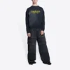 Worldwide Retail Therapy-genser med rund hals «Washed Black Yellow» 676629TLVA91361