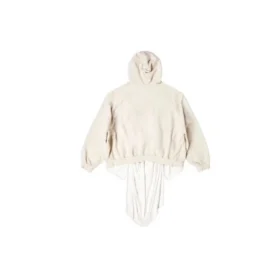 XXXL T-skjorte-hettegenser med lapper, oversized «Ecru» 720406TNVD99784