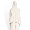 XXXL T-skjorte-hettegenser med lapper, oversized «Ecru» 720406TNVD99784