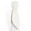 XXXL T-skjorte-hettegenser med lapper, oversized «Ecru» 720406TNVD99784